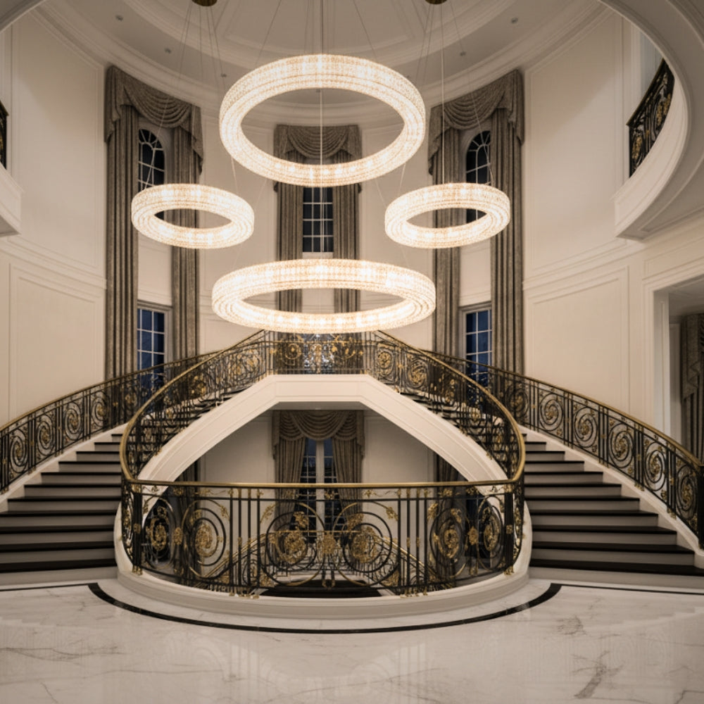 ROUD Modern Huge Crystal Chandelier – ULURU Lighting