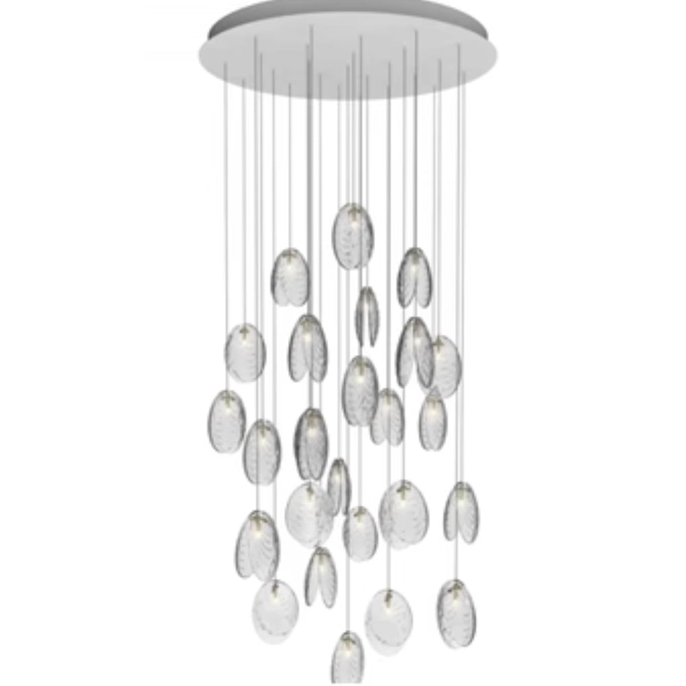 Scalloped Glass Modern Pendant Light