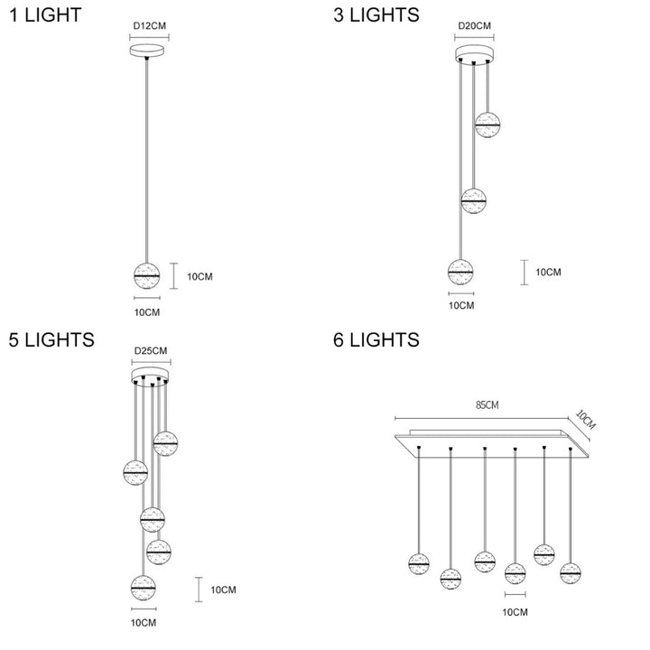 ALEN Glass Pendant Light Nordic