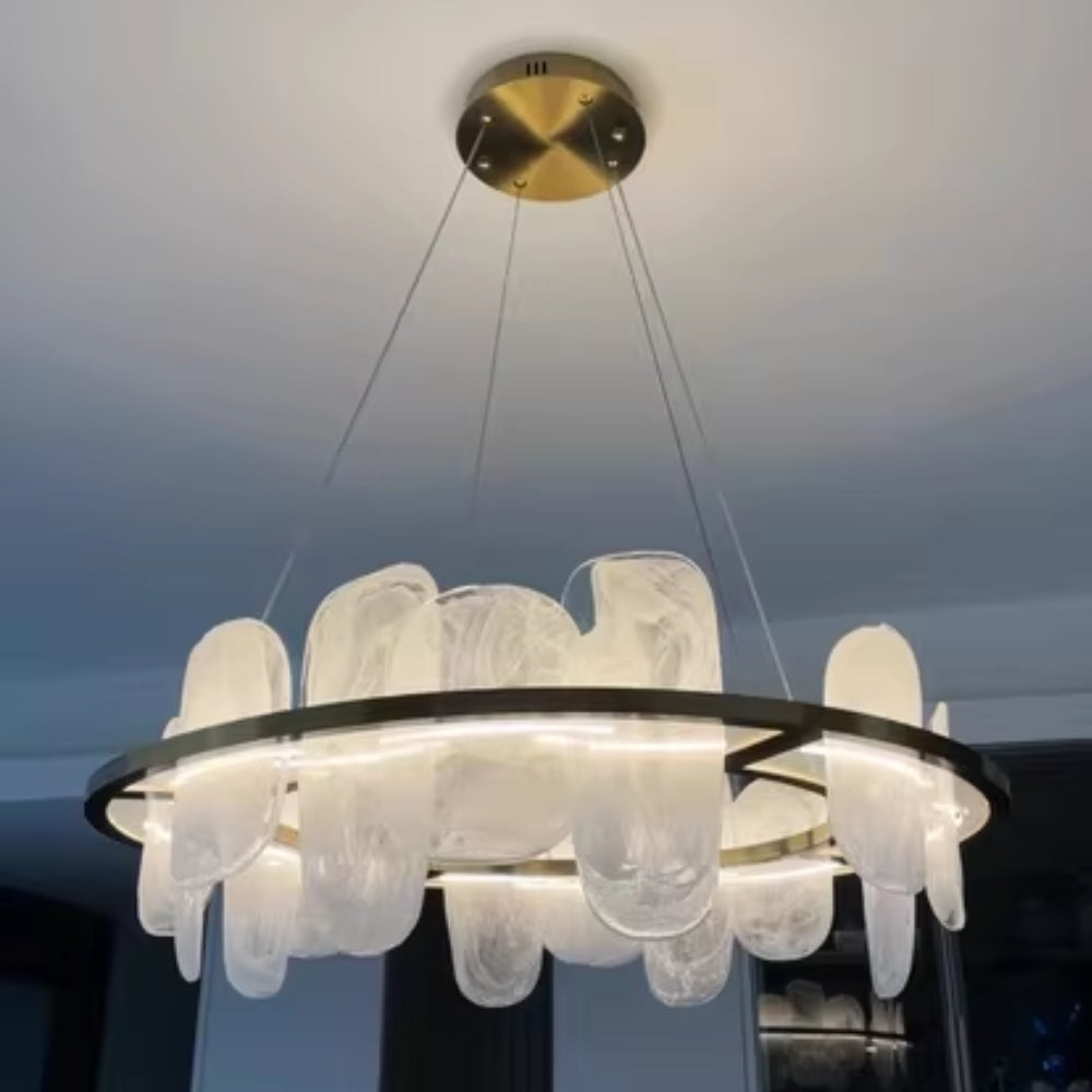 STONE Black Glass Pendant Light