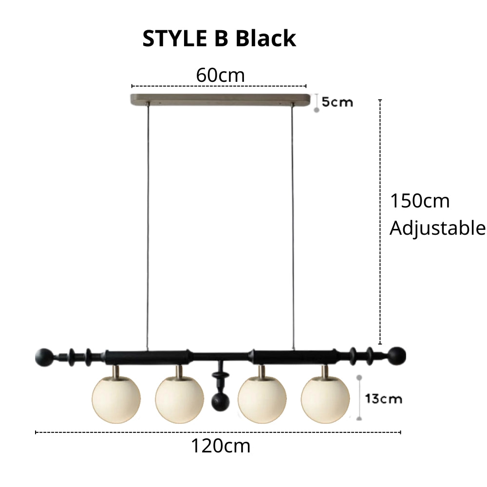 SCU Black Glass Pendant Light Kitchen