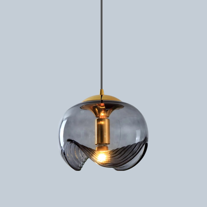 UMI Black and Gold Glass Pendant Light