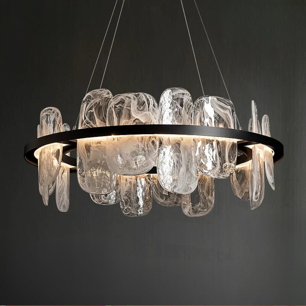 STONE Black Glass Pendant Light