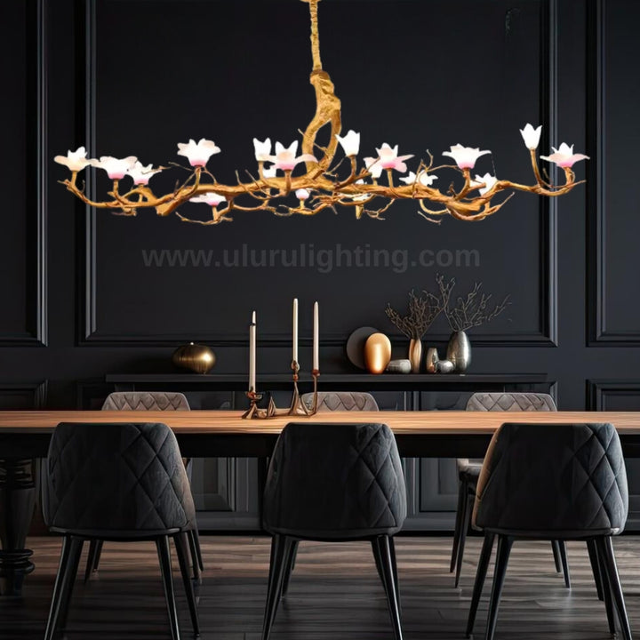 FLOWER Brass Tree Branch Chandelier