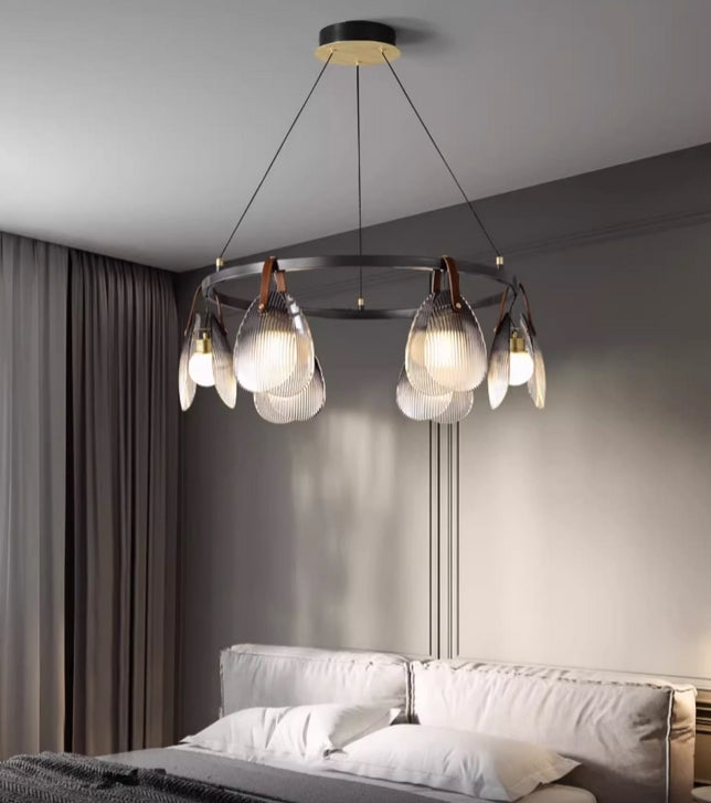 shell-glass-linear-chandelier-modern