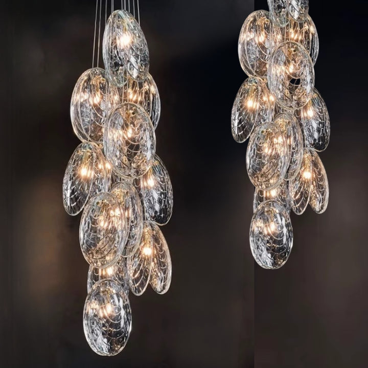 Scalloped Glass Modern Pendant Light