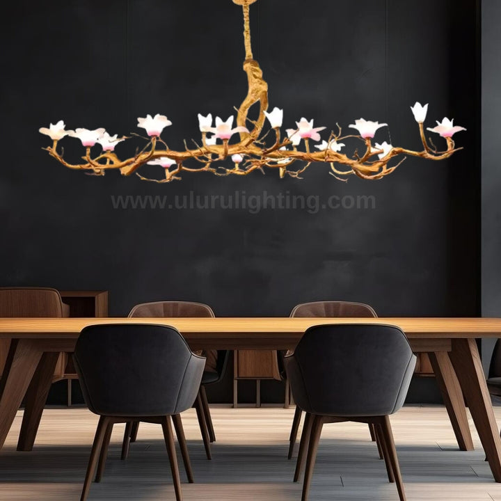 FLOWER Brass Tree Branch Chandelier