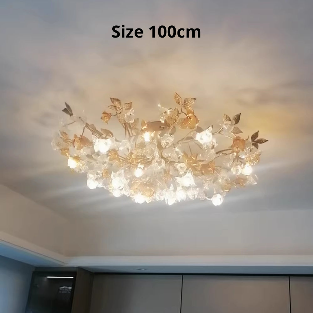 JONA Brass Branch Flower Chandelier