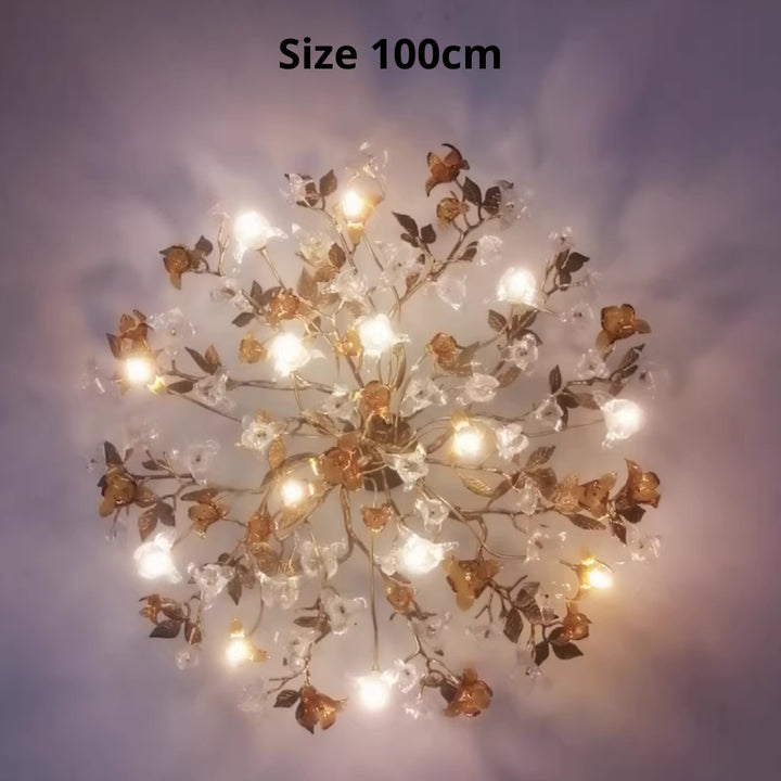 JONA Brass Branch Flower Chandelier