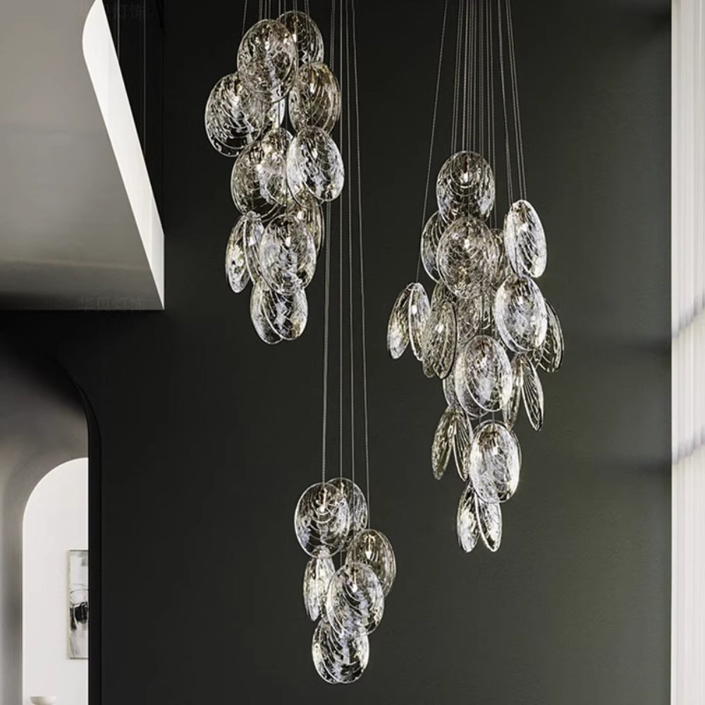 Scalloped Glass Modern Pendant Light