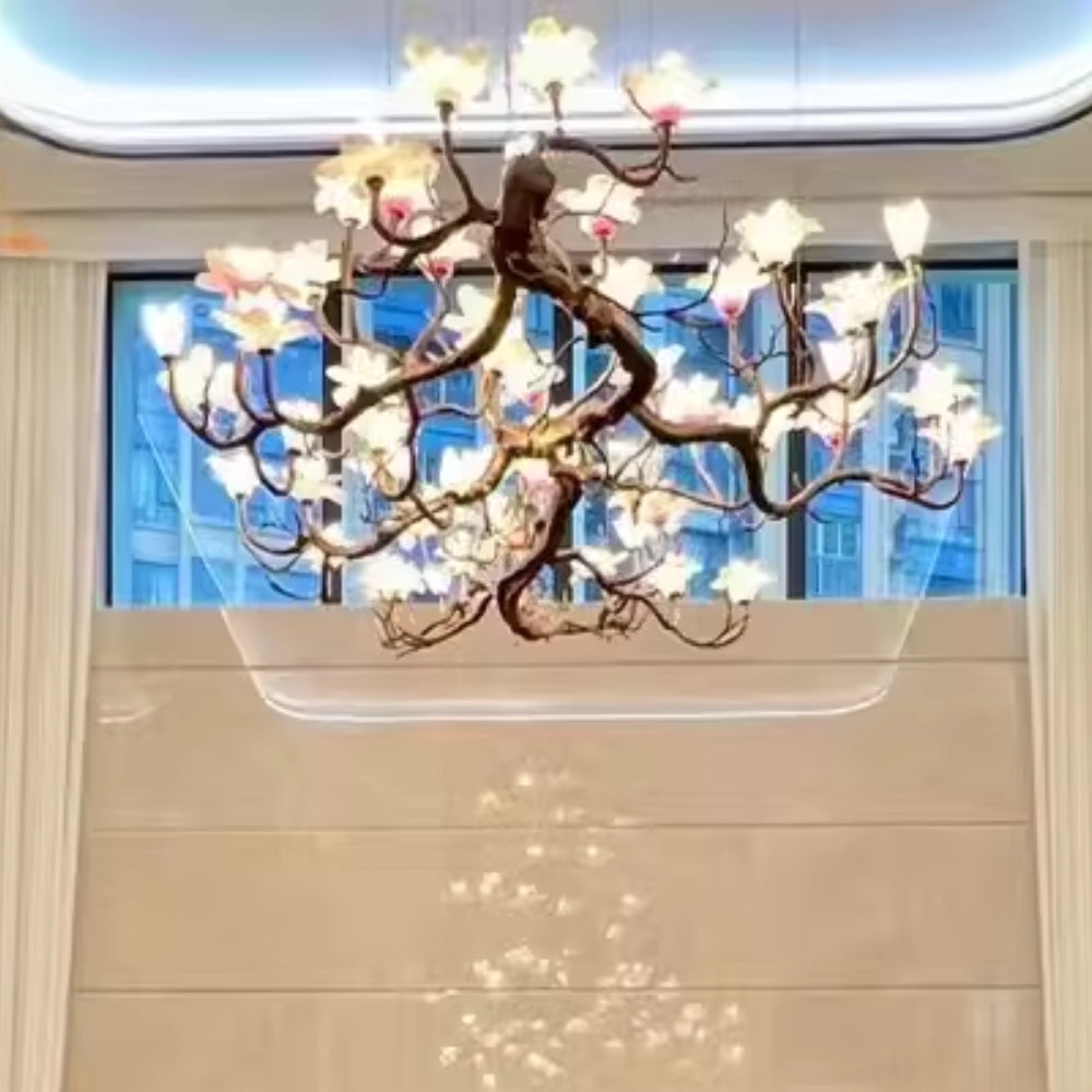 FLOWER Brass Tree Branch Chandelier