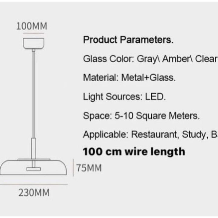 URU Glass Pendant Light Kitchen Island