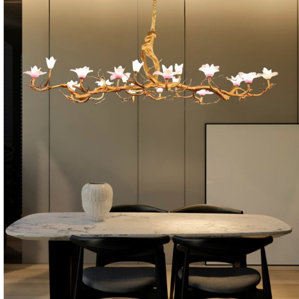 FLOWER Brass Tree Branch Chandelier