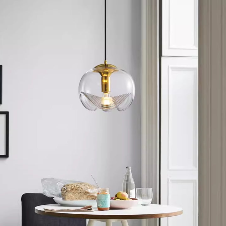 UMI Black and Gold Glass Pendant Light