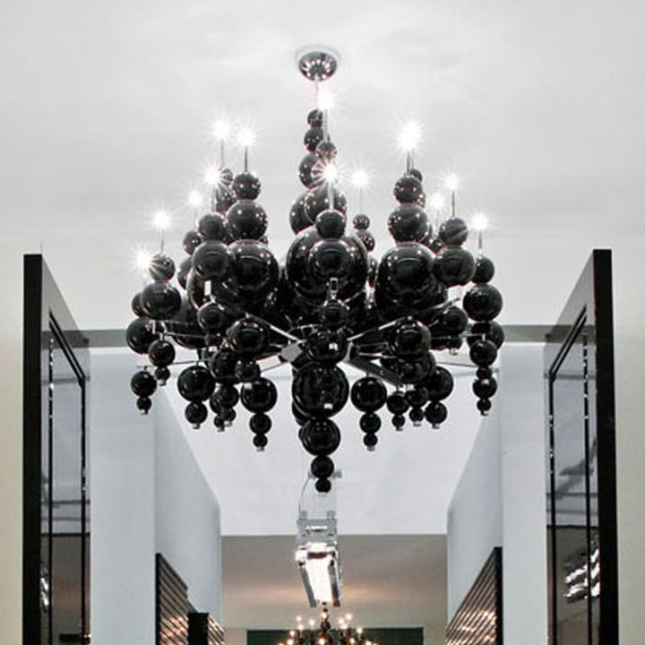 ARI Black Glass Chandelier Modern