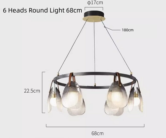 shell-glass-linear-chandelier-modern