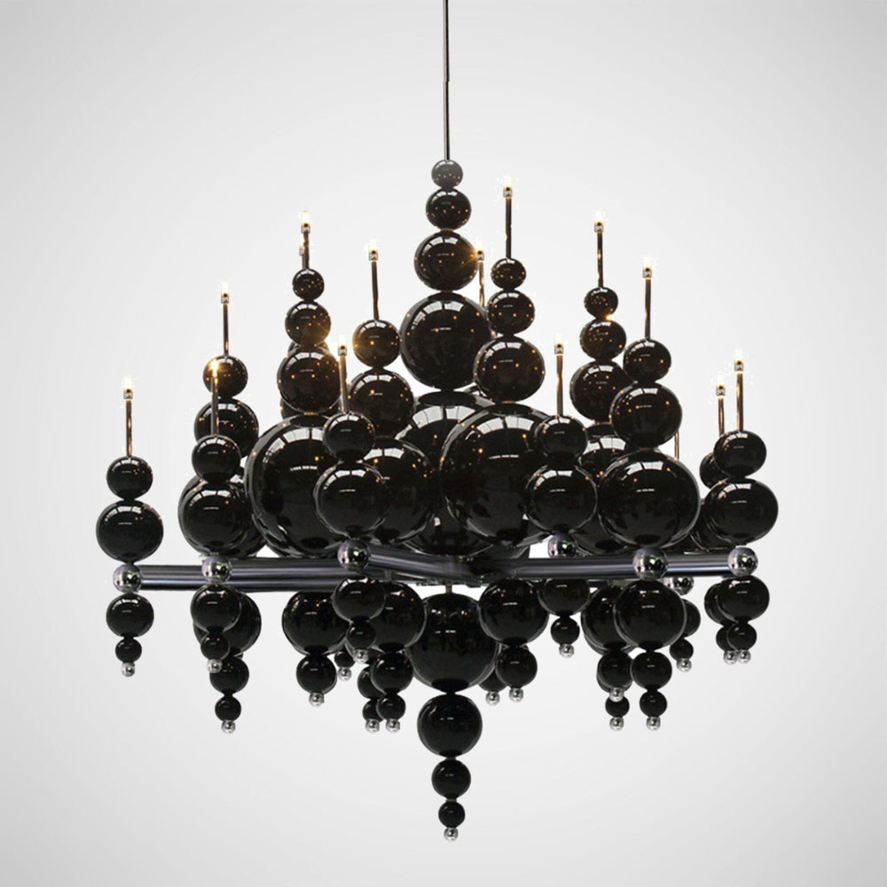 ARI Black Glass Chandelier Modern