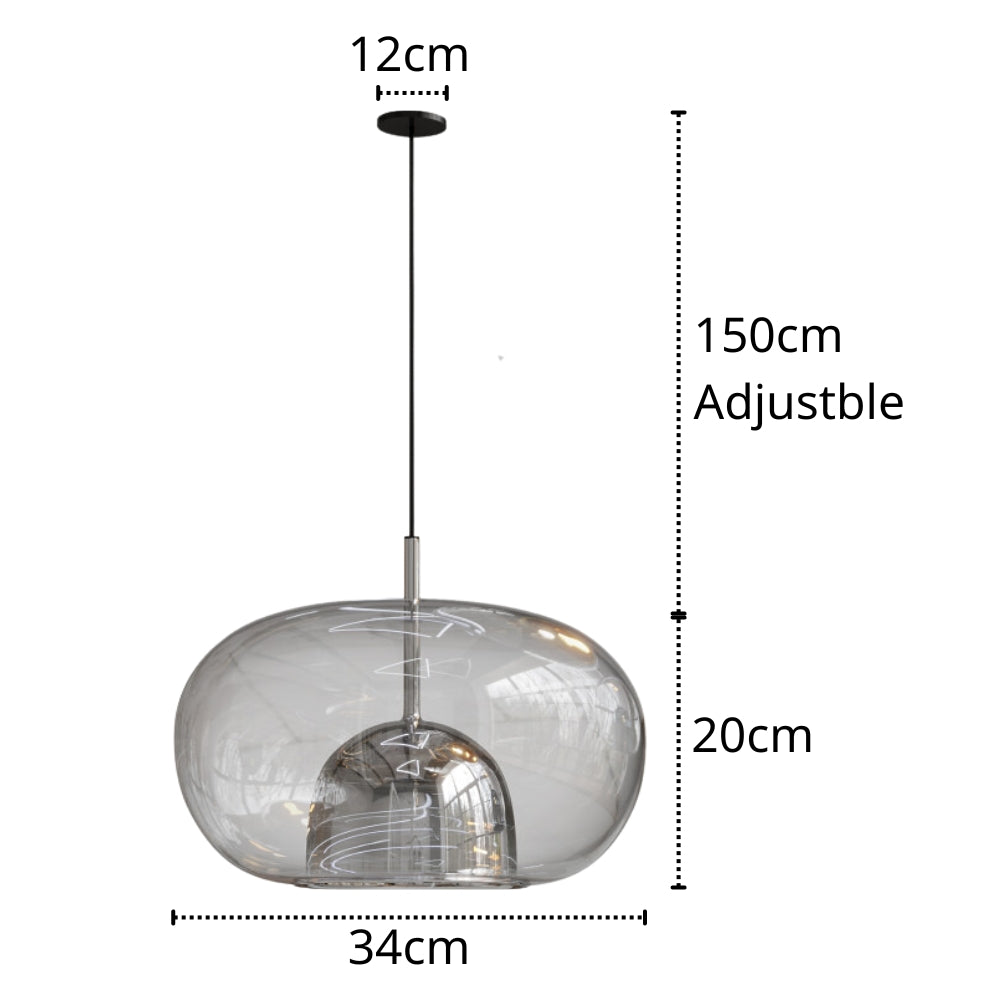 URI Modern Glass Pendant Light