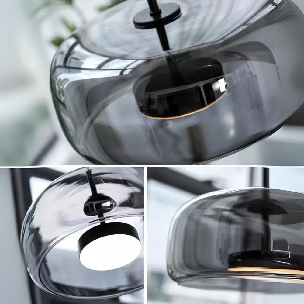 ULIS Black Glass Pendant Light Kitchen