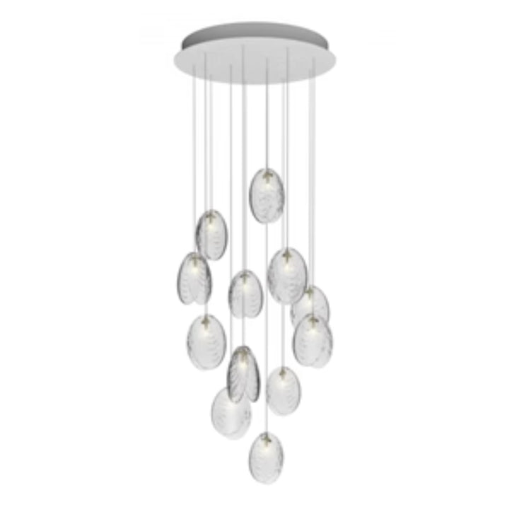 Scalloped Glass Modern Pendant Light