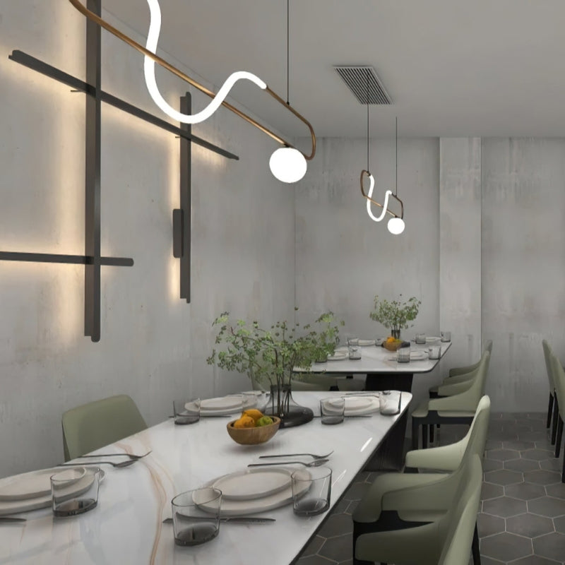 AILANI Modern Minimalist LED Linear Chandelier