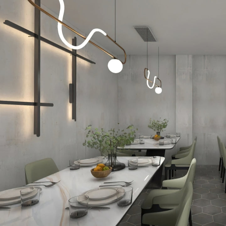 AILANI Modern Minimalist LED Linear Chandelier