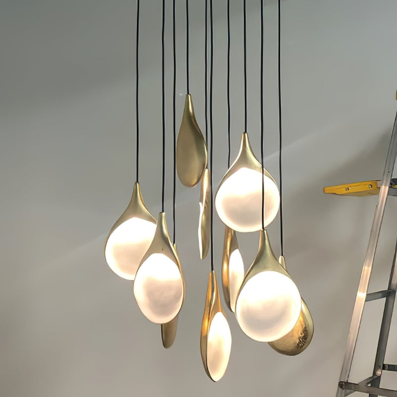AITANA Sculptural Gold LED Modern Interiors Pendant Light