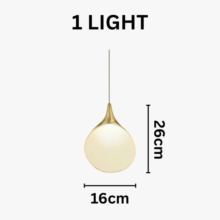 AITANA Sculptural Gold LED Modern Interiors Pendant Light
