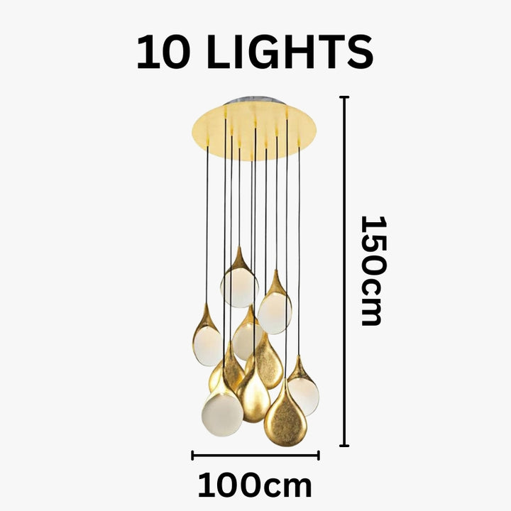 AITANA Sculptural Gold LED Modern Interiors Pendant Light