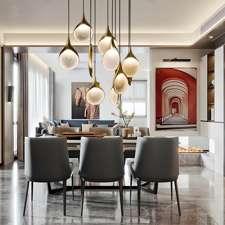 AITANA Sculptural Gold LED Modern Interiors Pendant Light