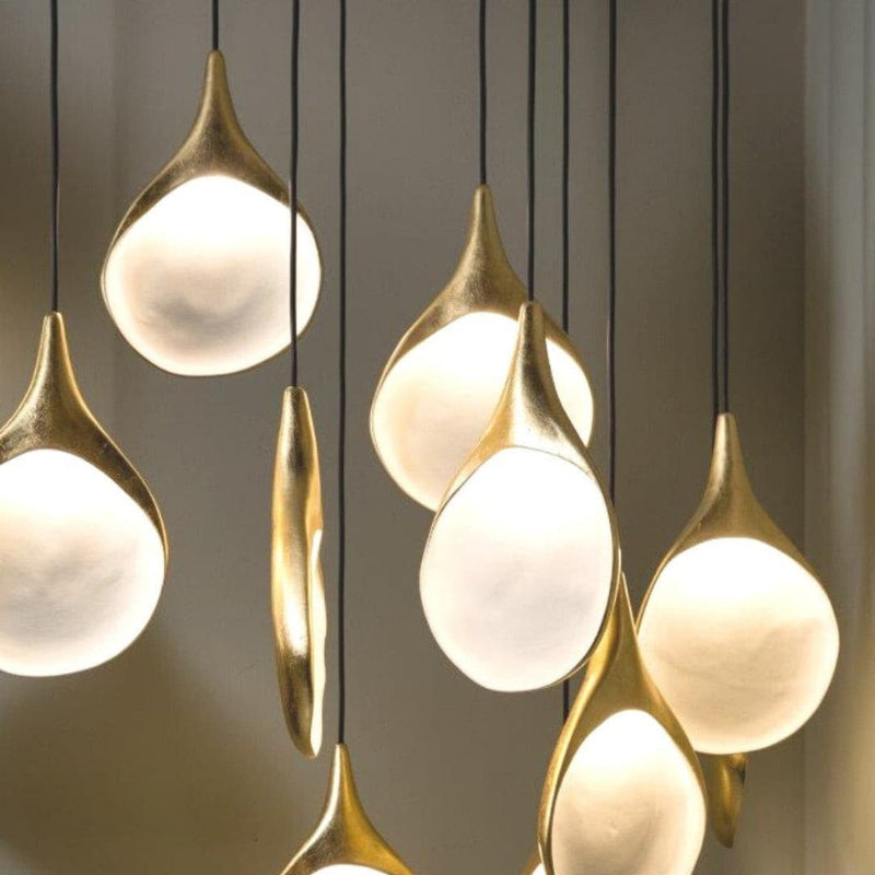 AITANA Sculptural Gold LED Modern Interiors Pendant Light