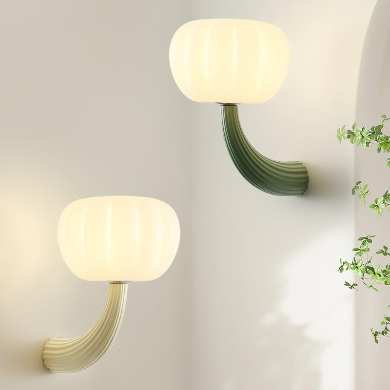 ALAYA Modern Mushroom Curved Arm Design Wall Light
