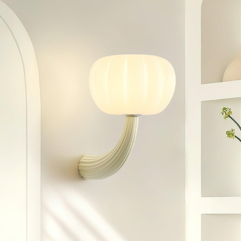 ALAYA Modern Mushroom Curved Arm Design Wall Light
