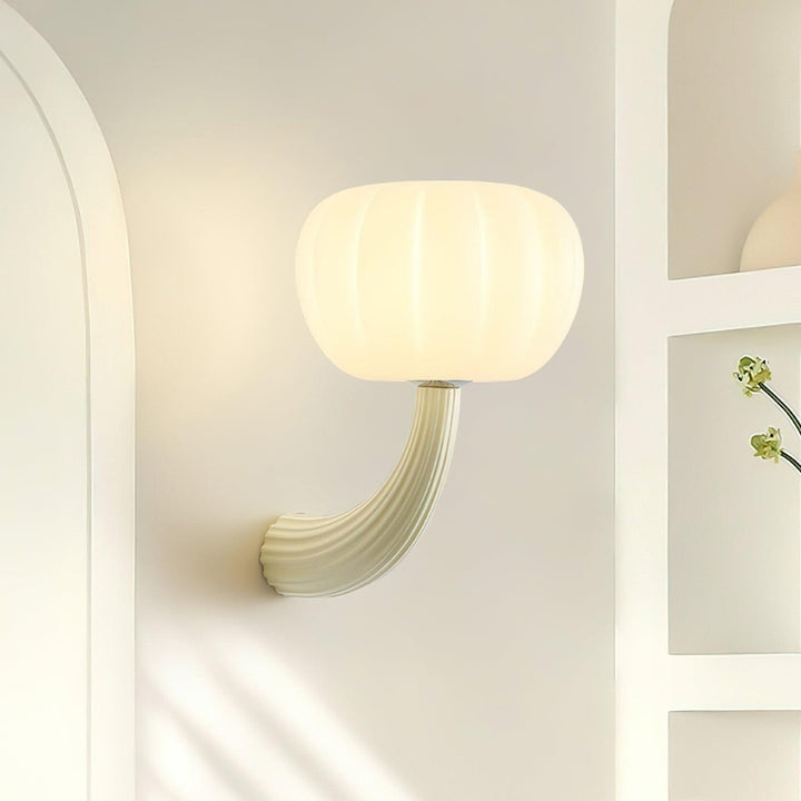 ALAYA Modern Mushroom Curved Arm Design Wall Light