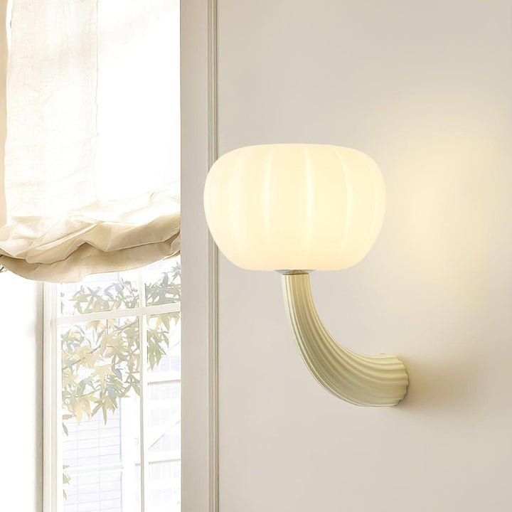 ALAYA Modern Mushroom Curved Arm Design Wall Light