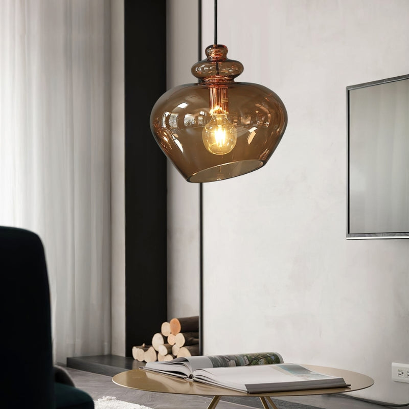 ALEIA Toned Glass Dining Living Spaces Pendant Light