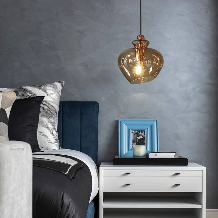 ALEIA Toned Glass Dining Living Spaces Pendant Light