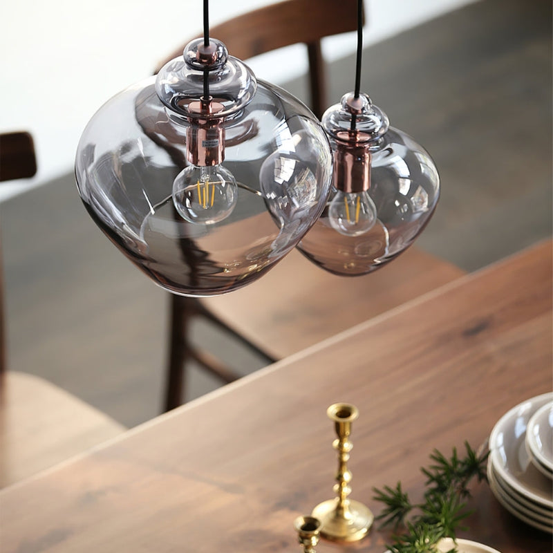 ALEIA Toned Glass Dining Living Spaces Pendant Light