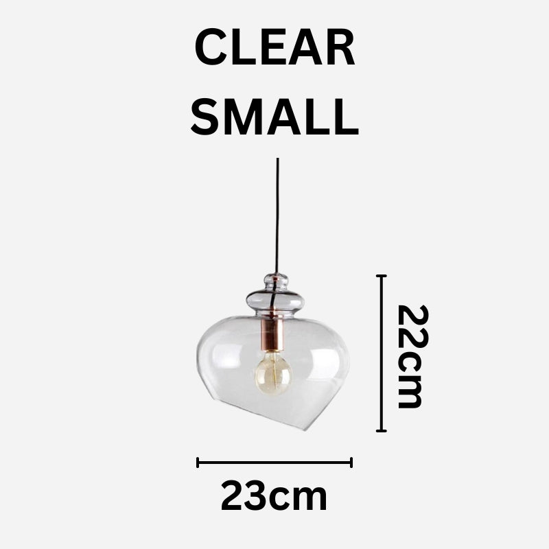 ALEIA Toned Glass Dining Living Spaces Pendant Light
