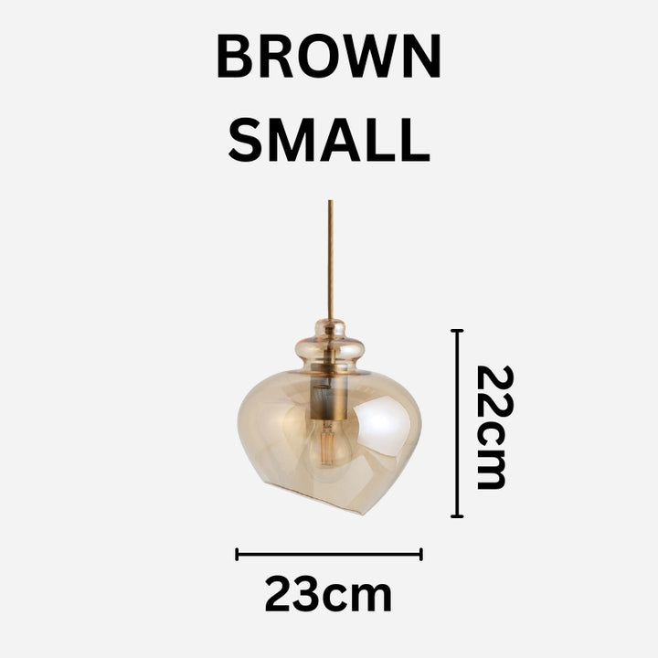 ALEIA Toned Glass Dining Living Spaces Pendant Light