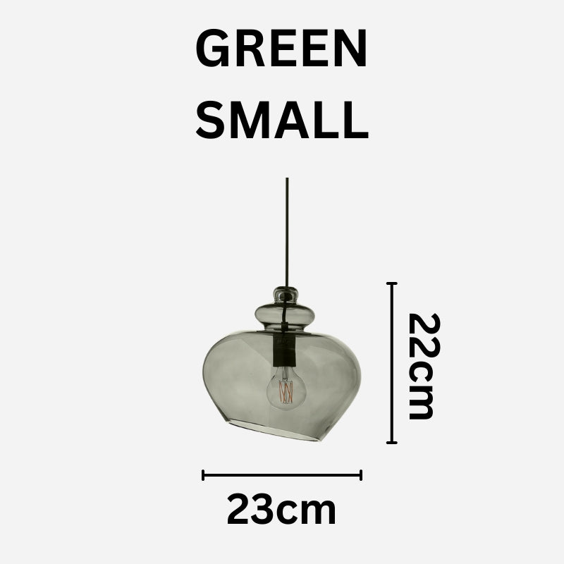 ALEIA Toned Glass Dining Living Spaces Pendant Light