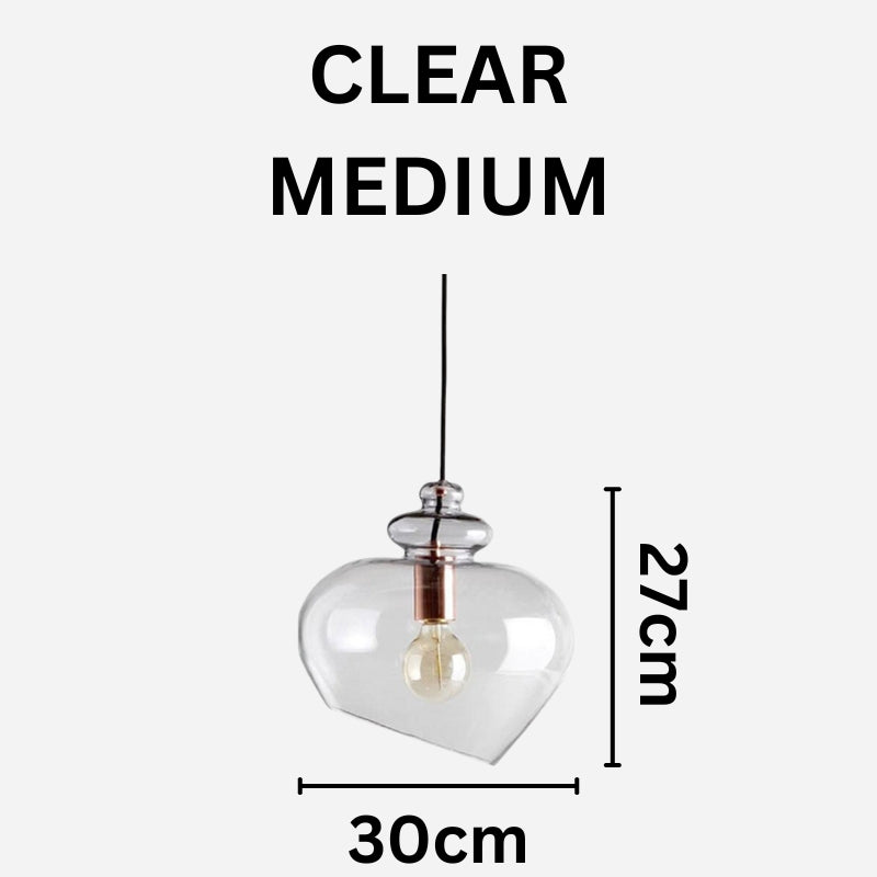ALEIA Toned Glass Dining Living Spaces Pendant Light
