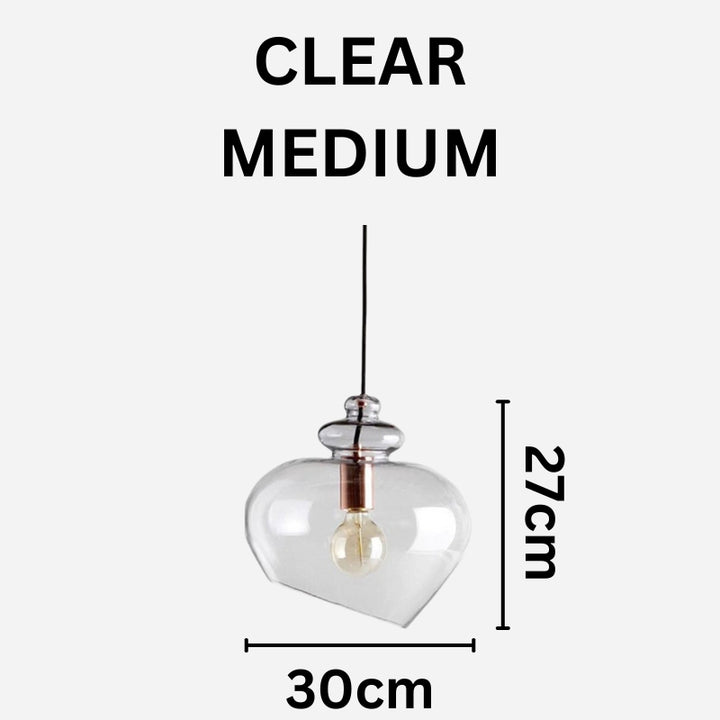 ALEIA Toned Glass Dining Living Spaces Pendant Light