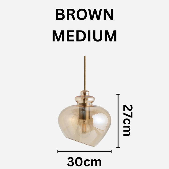 ALEIA Toned Glass Dining Living Spaces Pendant Light