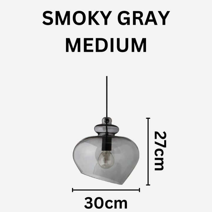 ALEIA Toned Glass Dining Living Spaces Pendant Light