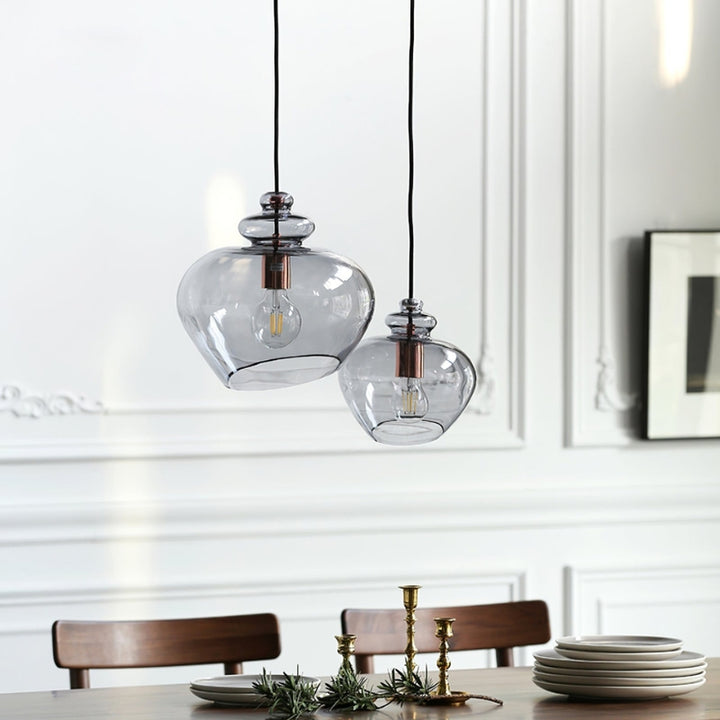 ALEIA Toned Glass Dining Living Spaces Pendant Light