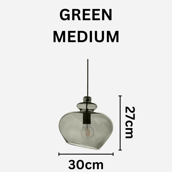 ALEIA Toned Glass Dining Living Spaces Pendant Light