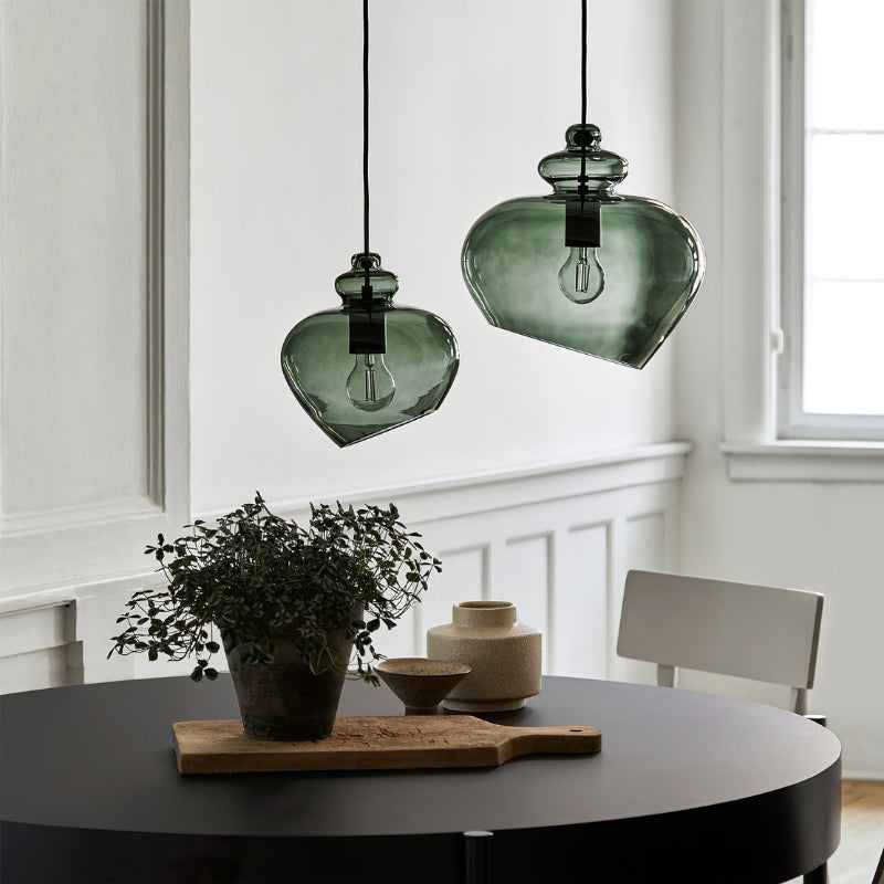 ALEIA Toned Glass Dining Living Spaces Pendant Light