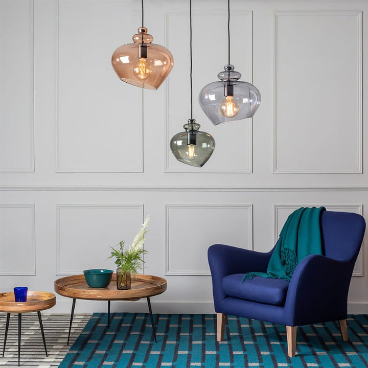 ALEIA Toned Glass Dining Living Spaces Pendant Light