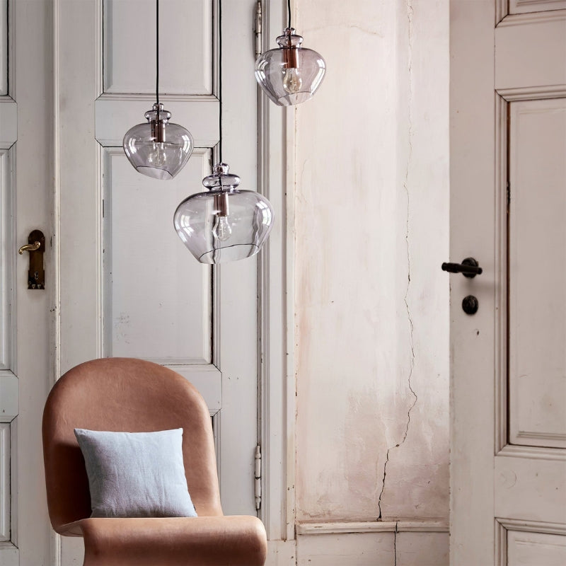 ALEIA Toned Glass Dining Living Spaces Pendant Light